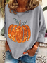 Lässig Rundhals Textbriefe Sweatshirt