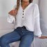 Damen Garn/Wollgarn Unifarben Langarm Bequem Lässig Pullover