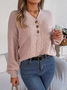 Damen Garn/Wollgarn Unifarben Langarm Bequem Lässig Pullover