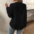 Stehkragen Langarm Unifarben Schnalle Regelmäßig Regelmäßige Passform Bluse für Damen