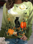 Lässig Rundhals Halloween Sweatshirt