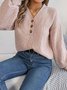 Damen Garn/Wollgarn Unifarben Langarm Bequem Lässig Pullover