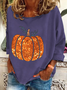 Lässig Rundhals Textbriefe Sweatshirt
