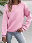 Lässig Rundhals Katze Sweatshirt