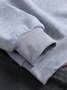Lässig Rundhals Katze Sweatshirt