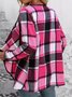 Damen Kariert Regelmäßig Weit Jacke