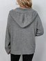 Damen Garn/Wollgarn Unifarben Langarm Bequem Lässig Schnalle Strickjacke