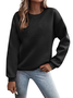 Lässig Rundhals Katze Sweatshirt