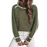Damen Wolle/Stricken Unifarben Langarm Bequem Lässig Pullover