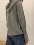 Damen Garn/Wollgarn Unifarben Langarm Bequem Lässig Pullover