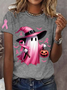 Lässig Halloween Rundhals Kurzarm T-Shirt