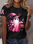 Lässig Halloween Rundhals Kurzarm T-Shirt