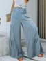 Lässig Unifarben Lang Hose