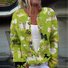 Damen Gestrickt Pflanzen Langarm Bequem Lässig Strickjacke