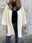 Damen Unifarben Mantel verdicken Weit Jacke