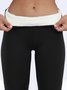 Lässig Unifarben Lang Leggings