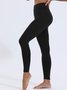 Lässig Unifarben Lang Leggings
