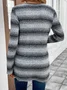 Damen Gestreift Mantel verdicken Weit Jacke