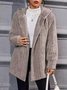 Damen Unifarben Schwer Weit Teddy Jacke