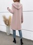 Damen Unifarben verdicken Weit Jacke