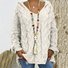 Damen Garn/Wollgarn Unifarben Dreiviertelärmel Bequem Lässig Pullover
