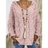 Damen Garn/Wollgarn Unifarben Dreiviertelärmel Bequem Lässig Pullover