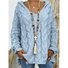 Damen Garn/Wollgarn Unifarben Dreiviertelärmel Bequem Lässig Pullover
