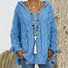 Damen Garn/Wollgarn Unifarben Dreiviertelärmel Bequem Lässig Pullover