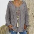 Damen Garn/Wollgarn Unifarben Dreiviertelärmel Bequem Lässig Pullover