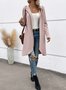 Damen Unifarben verdicken Weit Jacke