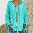 Damen Garn/Wollgarn Unifarben Dreiviertelärmel Bequem Lässig Pullover