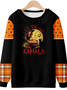 Lässig Rundhals Textbriefe Sweatshirt