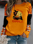Lässig Rundhals Textbriefe Sweatshirt