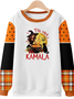 Lässig Rundhals Textbriefe Sweatshirt
