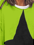 Lässig Rundhals Figur Sweatshirt