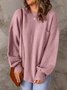 Damen Garn/Wollgarn Unifarben Langarm Bequem Lässig Pullover