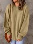 Damen Garn/Wollgarn Unifarben Langarm Bequem Lässig Pullover