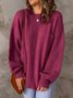 Damen Garn/Wollgarn Unifarben Langarm Bequem Lässig Pullover