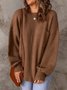 Damen Garn/Wollgarn Unifarben Langarm Bequem Lässig Pullover