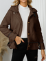 Damen Unifarben Regelmäßig Weit Jacke