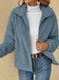 Damen Unifarben Regelmäßig Weit Jacke