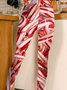 Lässig Weihnachten Süßigkeiten Lang Leggings