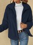 Damen Unifarben Regelmäßig Weit Jacke