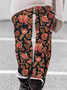 Retro Geblümt Lang Leggings
