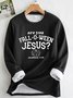 Lässig Rundhals Halloween Sweatshirt Vlies