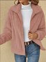 Damen Unifarben Regelmäßig Weit Jacke