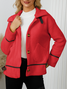 Damen Unifarben Regelmäßig Weit Jacke