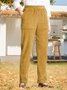 Lässig Unifarben Lang Hose
