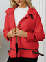 Damen Unifarben Regelmäßig Weit Jacke