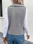 Damen Unifarben Vlies Weit Tanktop